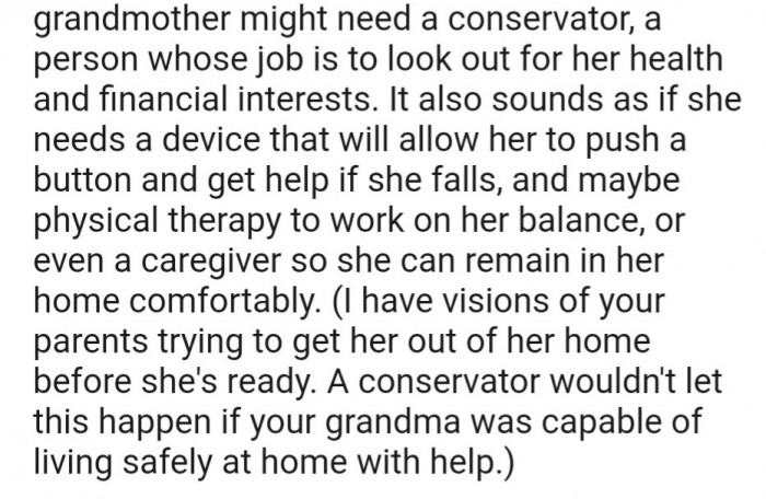 Grandma needs someone professional to look out for her financial interests