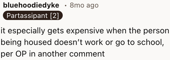 More reasons why it's actually more expensive to house the OP.