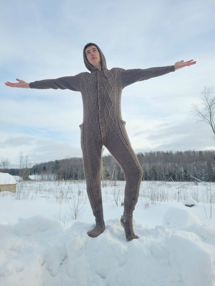 "I Designed And Made Myself A 100% Wool Onesie"