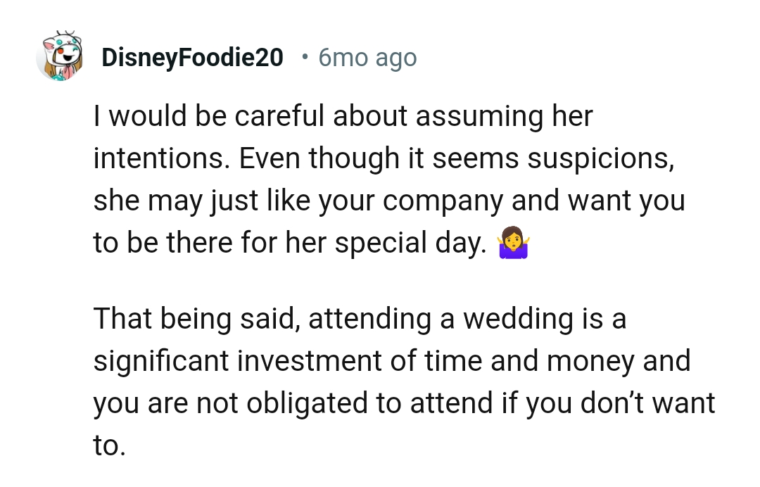 Attending a wedding is a significant investment of time and money