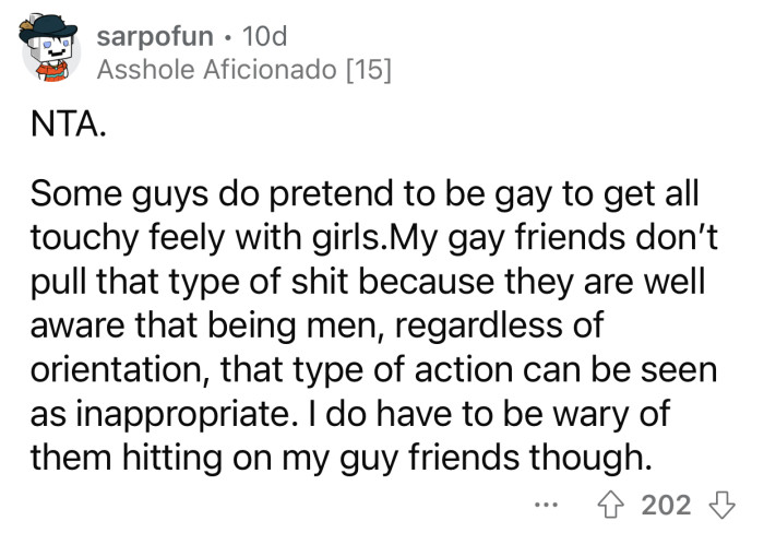 “That type of action can be seen as inappropriate.”