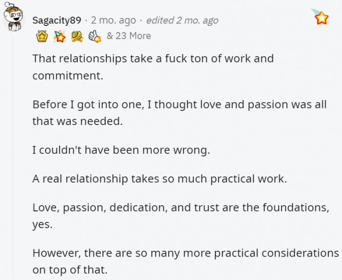 11. Love and passion aren't enough to feed you or get you to your dreams