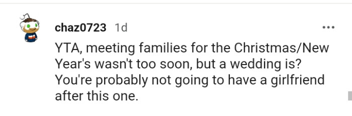 The OP's probably not going to have a girlfriend after now