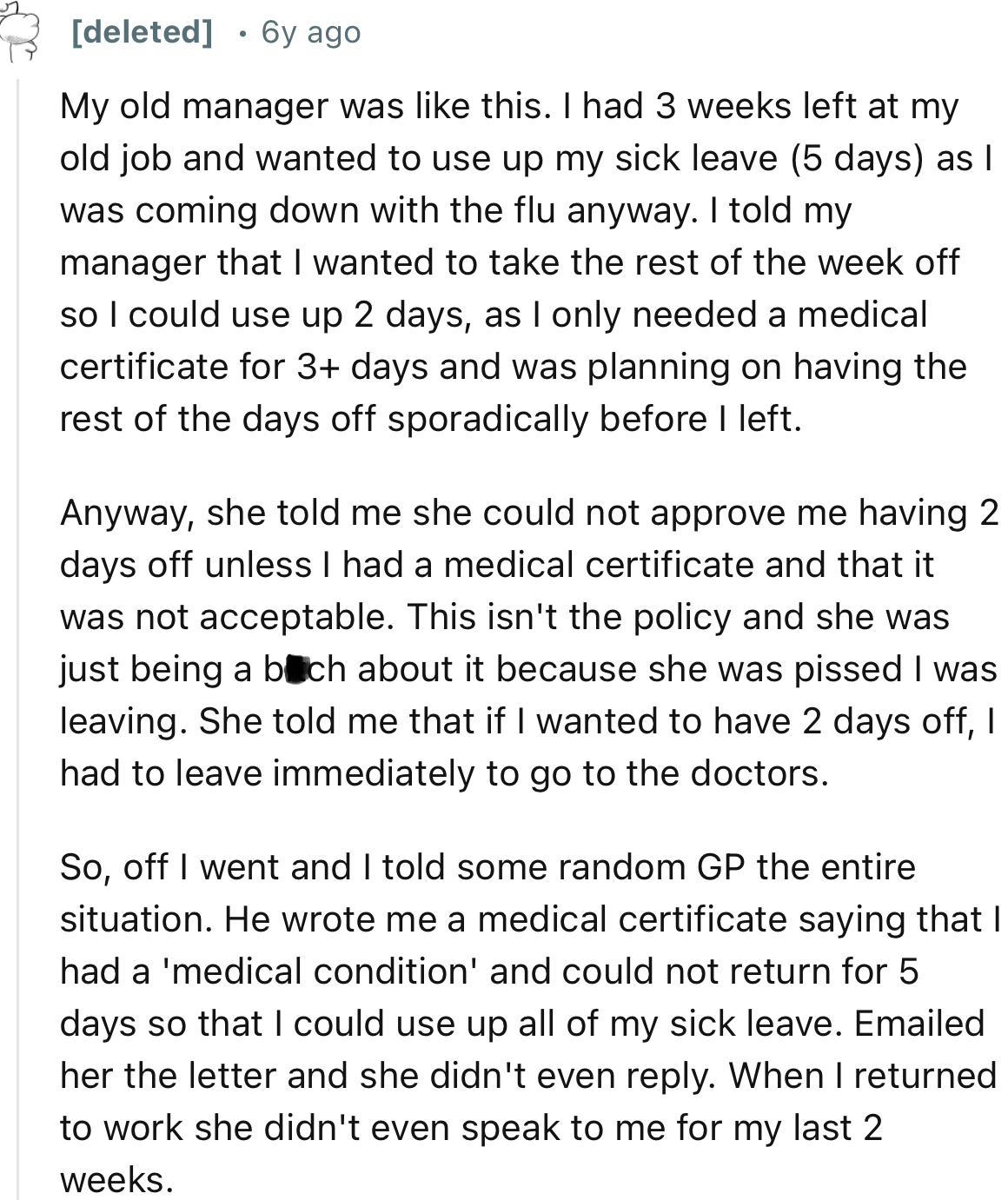 This Redditor Recounted Their Experience with Their Stern Manager