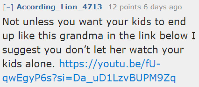 TW: A Redditor shares a horror story about a negligent grandmother, which resulted in the death of two kids.
