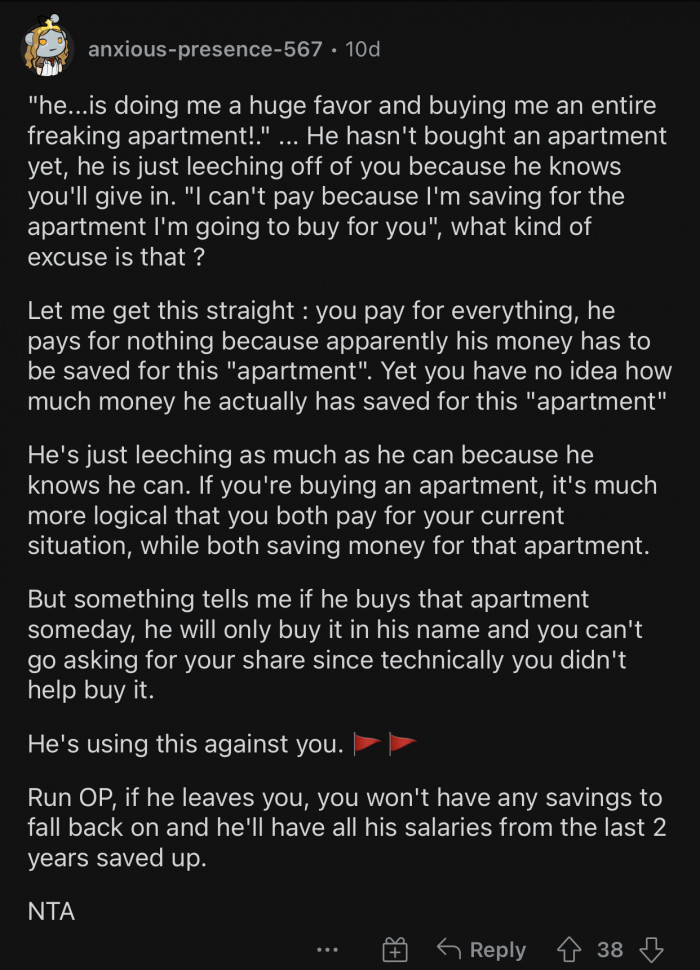 He's leeching as much as he can because he knows he can.