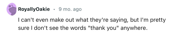 We’re Searching for a 'Thank You' as Well