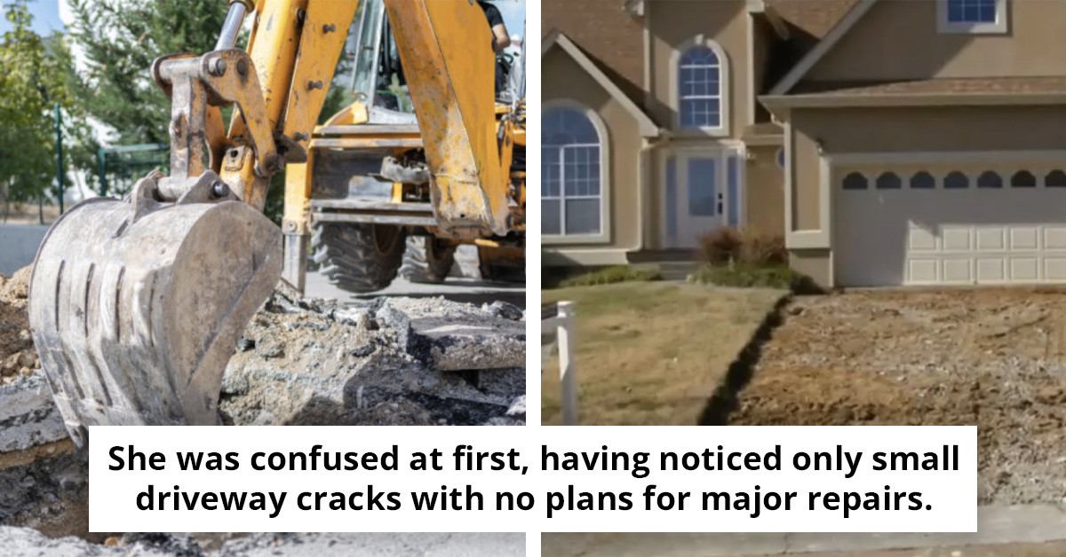 Shocked Woman Finds Entire Driveway Missing