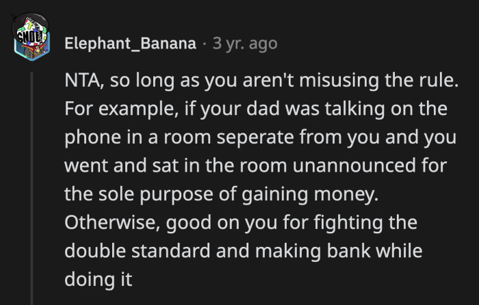 OP owes them fair if the original cause of the swear tax is fair, but it isn't. It was misogynistic in nature which by design is unfair to women.