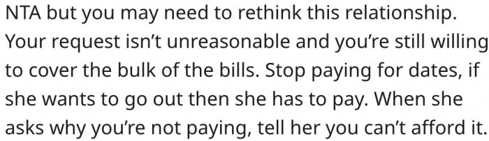 16. He should consider ending the relationship.