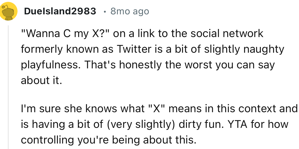 “It’s a bit of slightly naughty playfulness. That's honestly the worst you can say about it.”