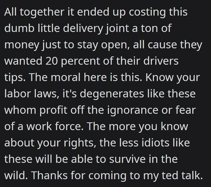 Bottom line: the company got the karma it deserved.