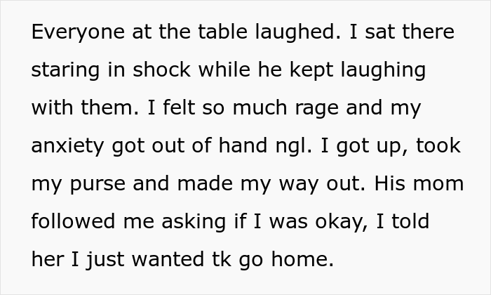 She was hurt by her husband's remarks.