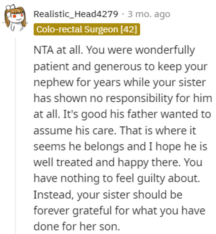 Nothing to feel guilty about