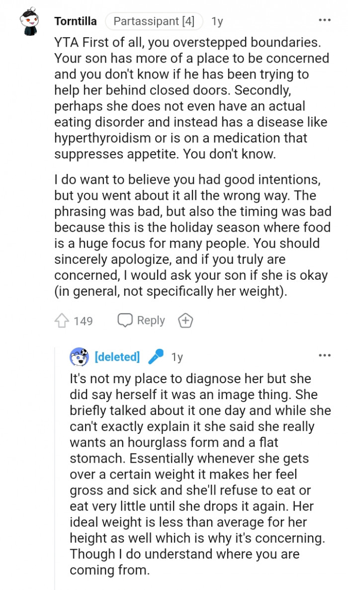 Your son has more of a place to be concerned