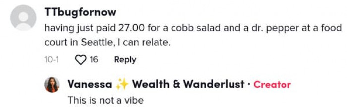 People began leaving comments about how much they paid for food in their area, which helped them relate to the super high prices.