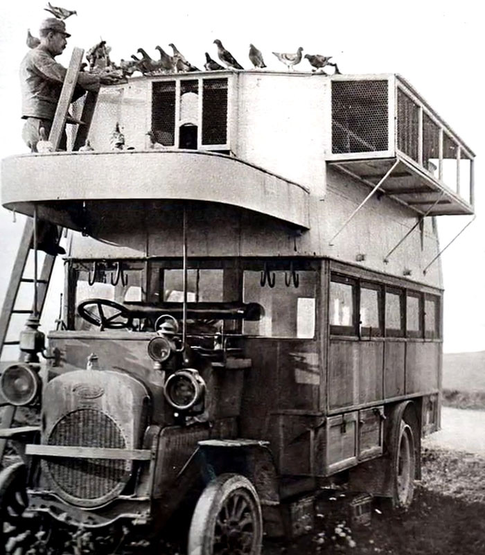 A Pigeon Bus From Wwi Served As Collecting Point For Messenger Pigeons From The Front Lines