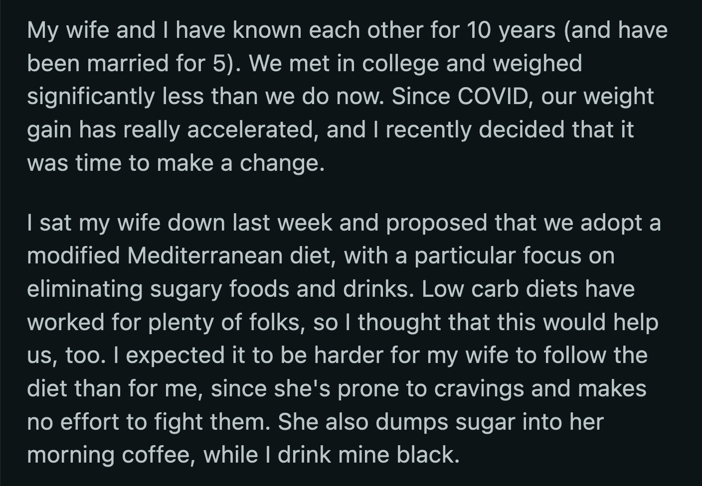 His wife got upset and called him an a**hole. OP reminded her that she failed at their diet and attempted to hide it from him.