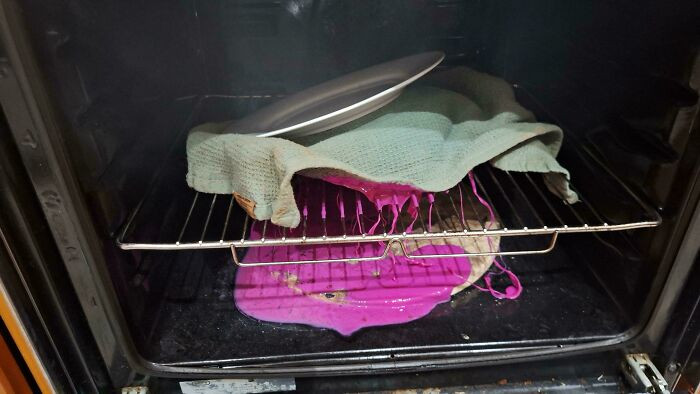 "Forgot The Oven On With A Plastic Bowl Inside"