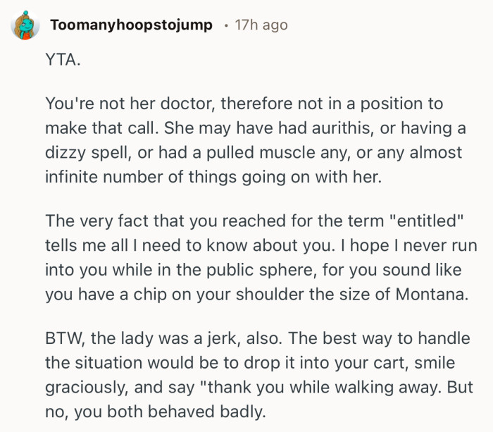 This Netizen suggested a better way that OP could have handled the situation