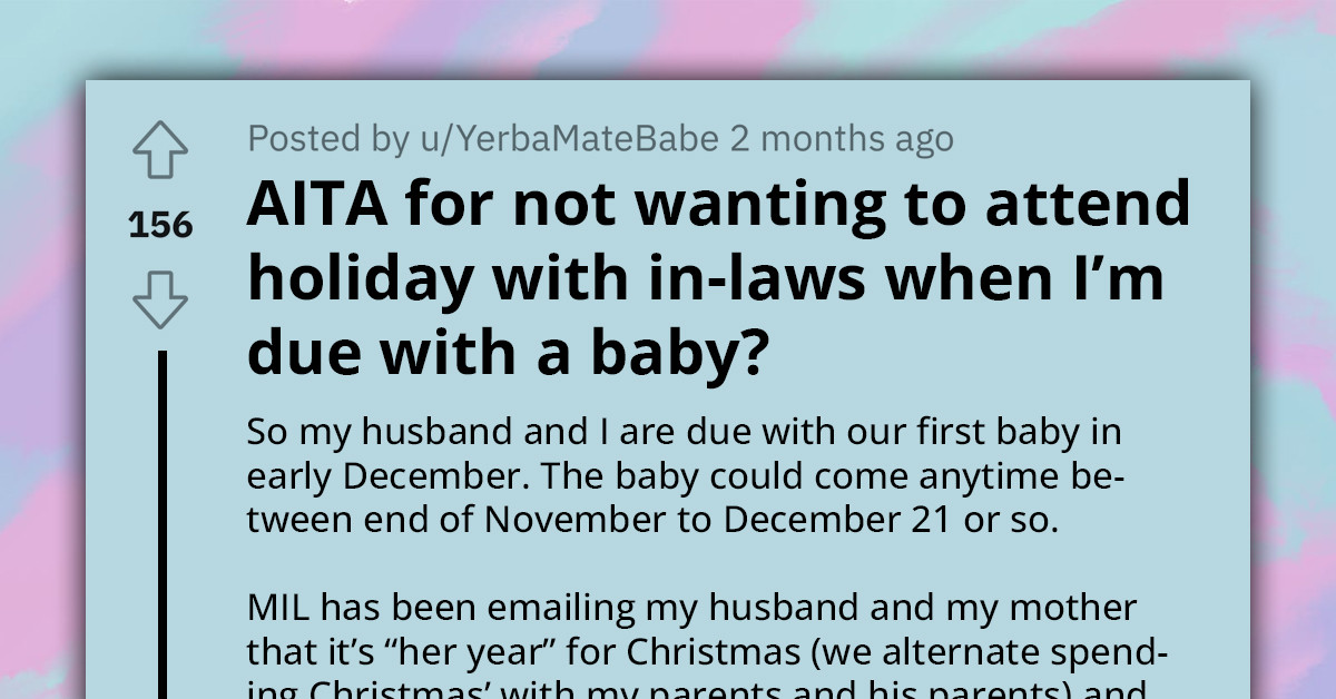 OP and Her Husband Eagerly Await the Birth of Their First Child in Early December, but Their Usual Christmas Plans Have Taken an Unexpected Turn