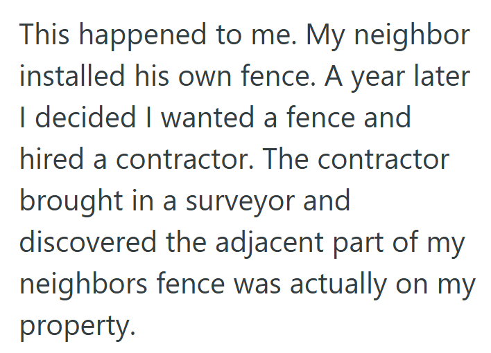 One year later, a new fence revealed the old one had been trespassing all along.