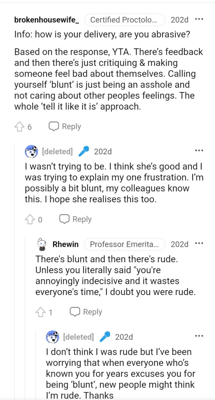 There's feedback, and then there's critique