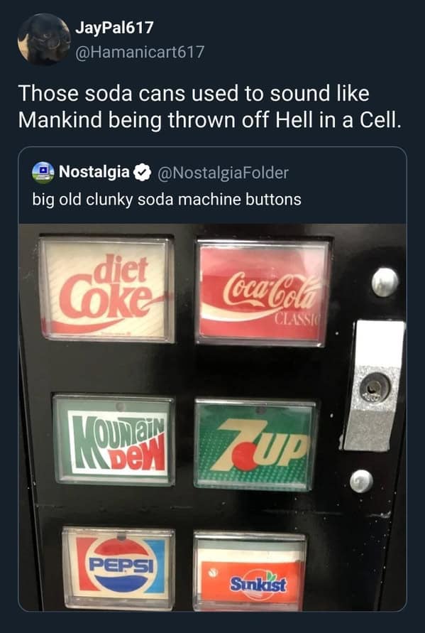 18. Old clunky soda machine buttons