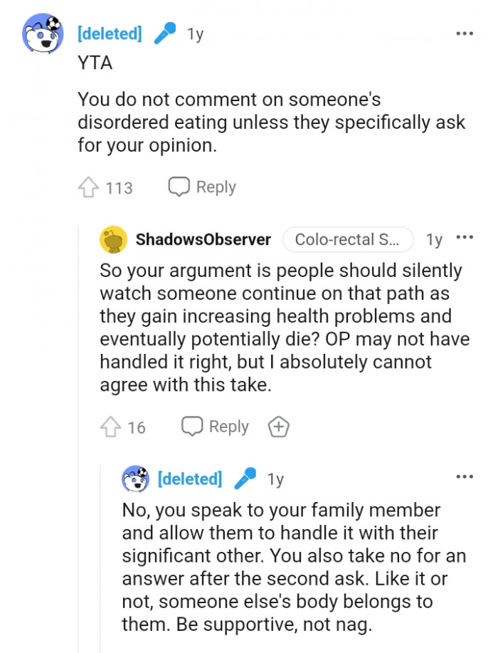 The OP went ahead to voice her own verdict on her own post