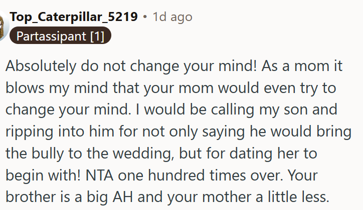 OP shouldn't change her mind.