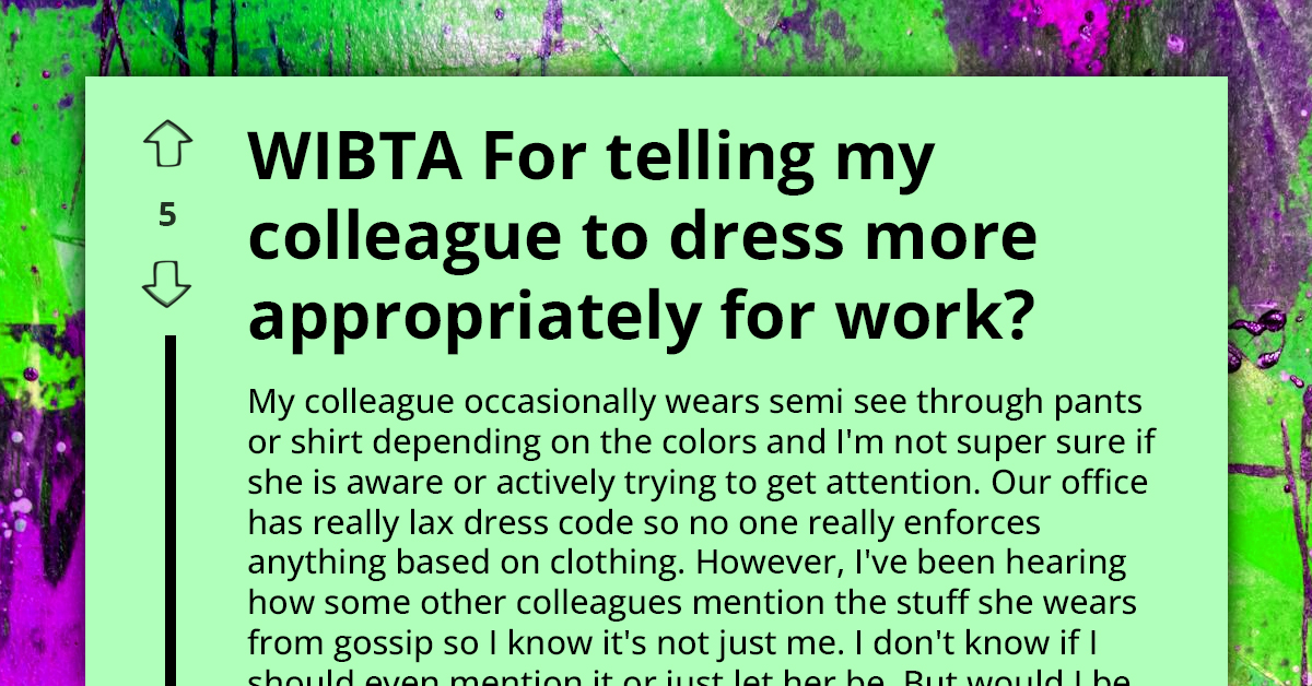 Controversy Ignites As Employee Debates Calling Out Colleague's Semi-See-Through Work Attire