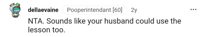 Hubby needs a lesson in discipline