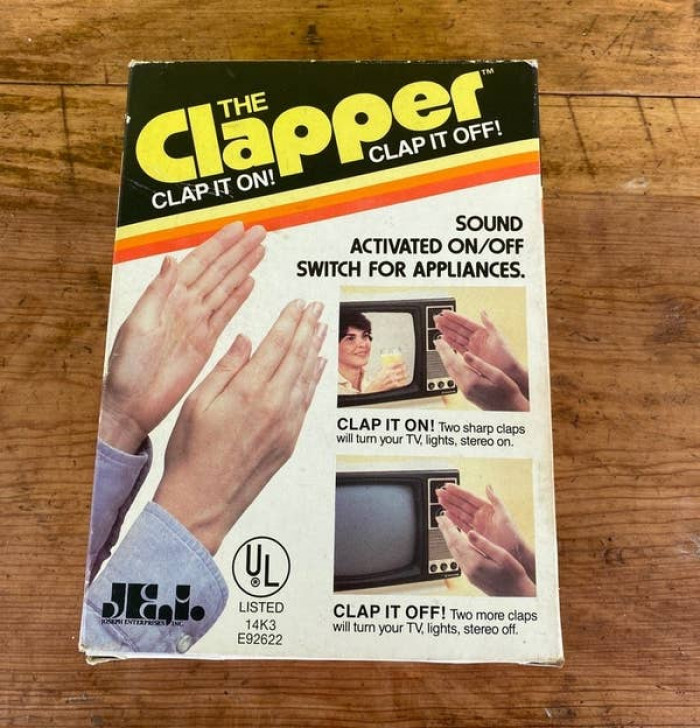 18. The Clapper was the must-have smart home gadget of its era, and you wanted one because of the catchy commercial they played nonstop: