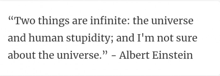 9. The universe and human stupidity