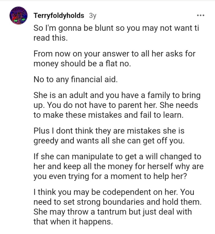 She doesn't need parenting