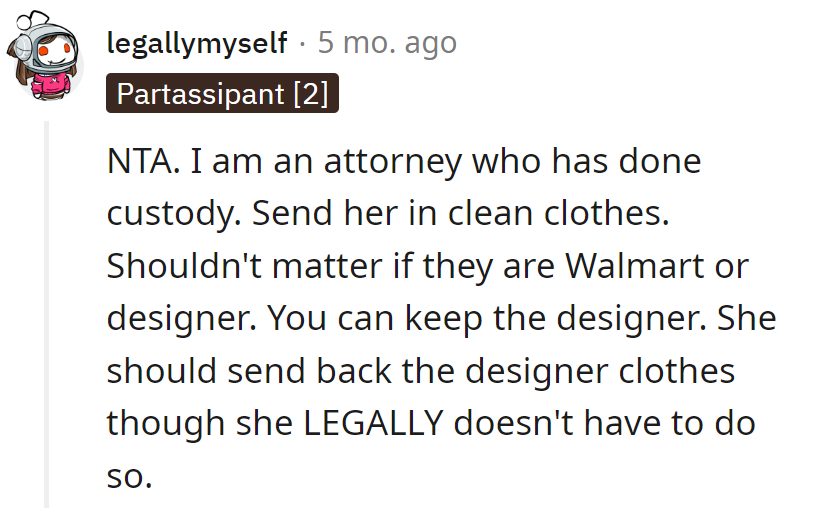 Legally laundering drama—clean clothes for court, designer drama for the runway.
