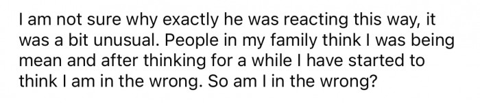 OP felt unsure about how she dealt with the situation, so she decided to consult with the Reddit community.