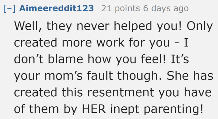 And the mom doesn't even realize this.