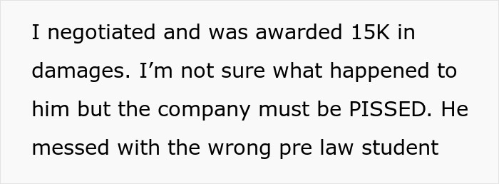 Messing with the wrong pre-law student
