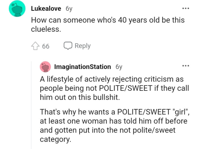 A Lifestyle of Actively Rejecting Criticism