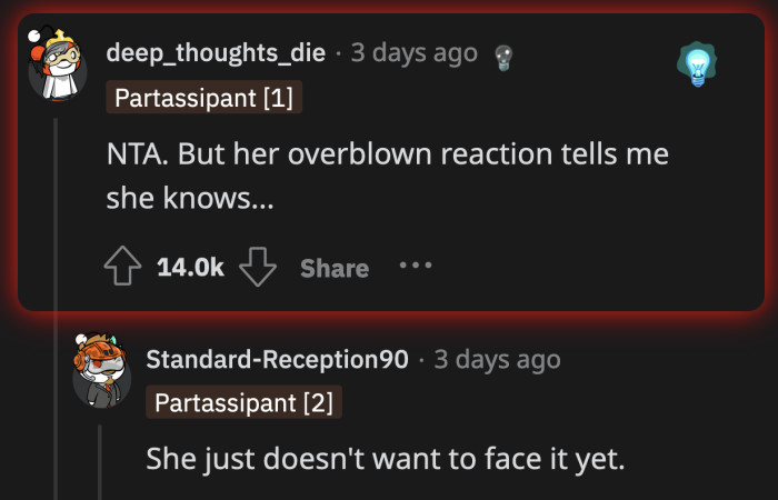 Her gut is telling her that this guy is no good but she mistook them for butterflies