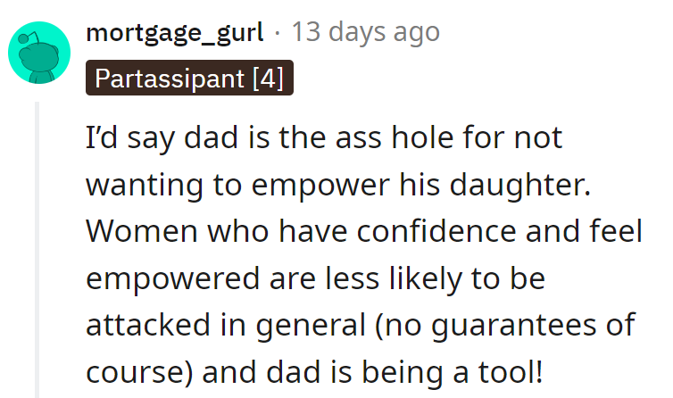 Dad's missing the memo on empowering his daughter. Time for him to upgrade his parenting software!