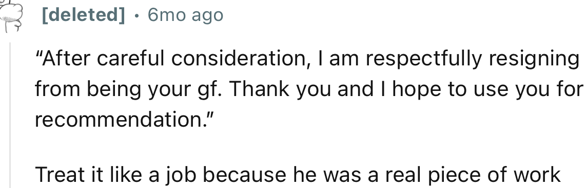 “Treat it like a job because he was a real piece of work.”