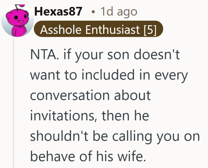 Being included in the messages seems like a small price for wanting a say in them.