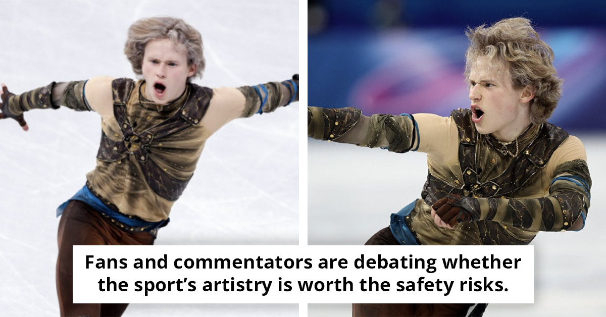 US Olympic figure skater executes a move that was prohibited for almost five decades.