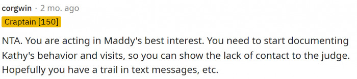 A lot of people are suggesting that the OP document everything they can.