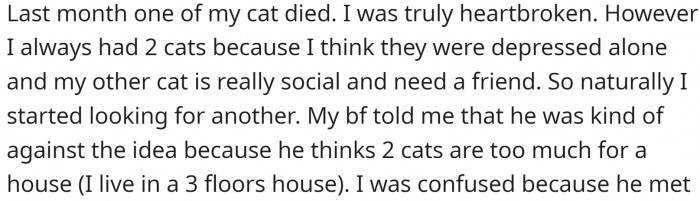 But BF wants to get a dog