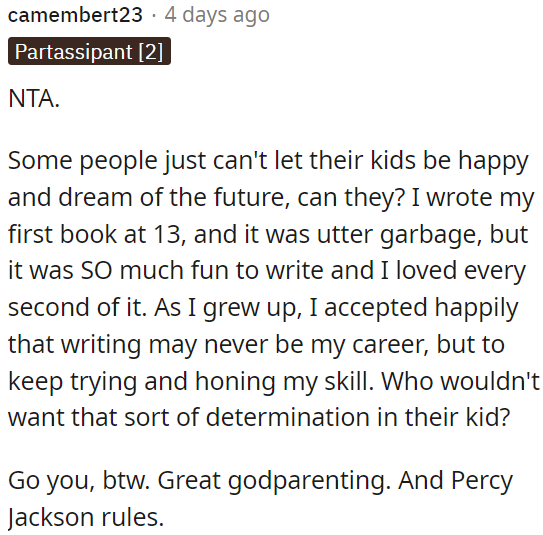 Godparents have a significant impact on fostering children's passions.