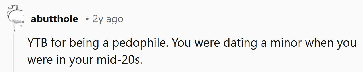 Okay, but she was a minor.