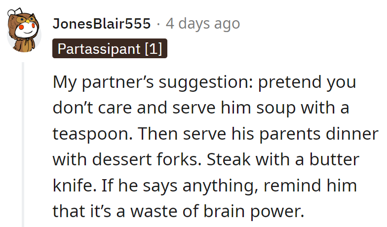 Soup with a teaspoon, dinner with dessert forks, steak with a butter knife—let the brainpower-saving banquet commence!